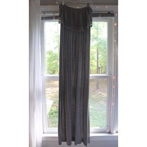 Grey Maxi Dress with Lace